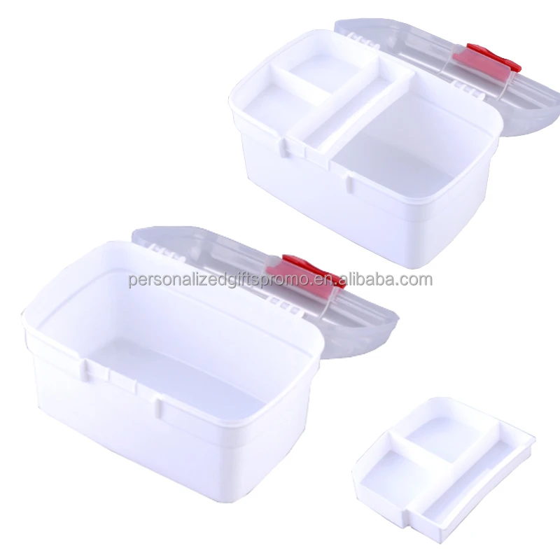 Medicine Cases with a clear FIRST AID top lid Medicine Emergency Kit Storage Organizers / Family Boxes / Cases / Containers