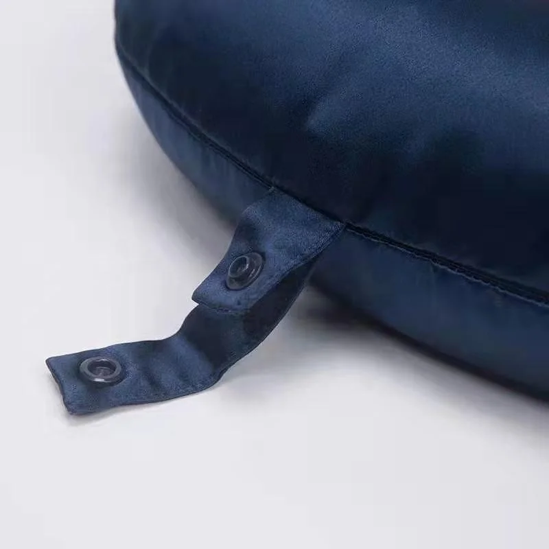 Cheersee white pure solid custom wholesale 100% mulberry silk travel pillow for airplane
