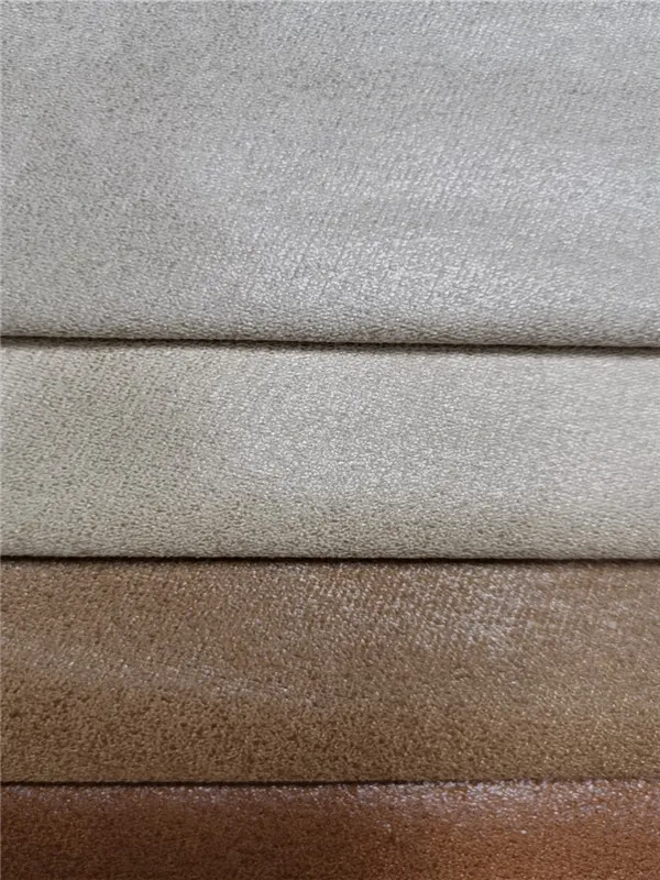 
China sofa fabric manufacturer suede sofa fabric luxury bronzing suede material fabric for sofa 94% Polyester 6% nylon 
