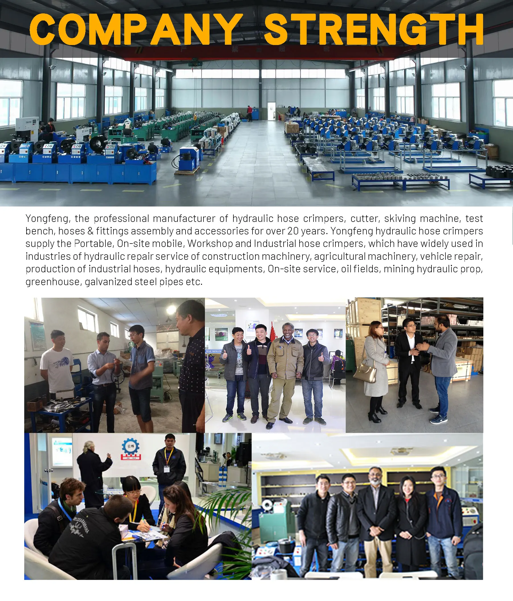 YONG-FENG Factory Directly Supply Y120D hydraulic hose crimper/crimping machine price