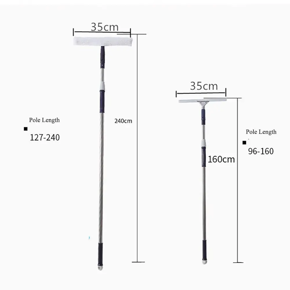 High quality water shower squeegee window glass cleaning wiper home floor cleaning squeeze broom brush With Telescopic Handle