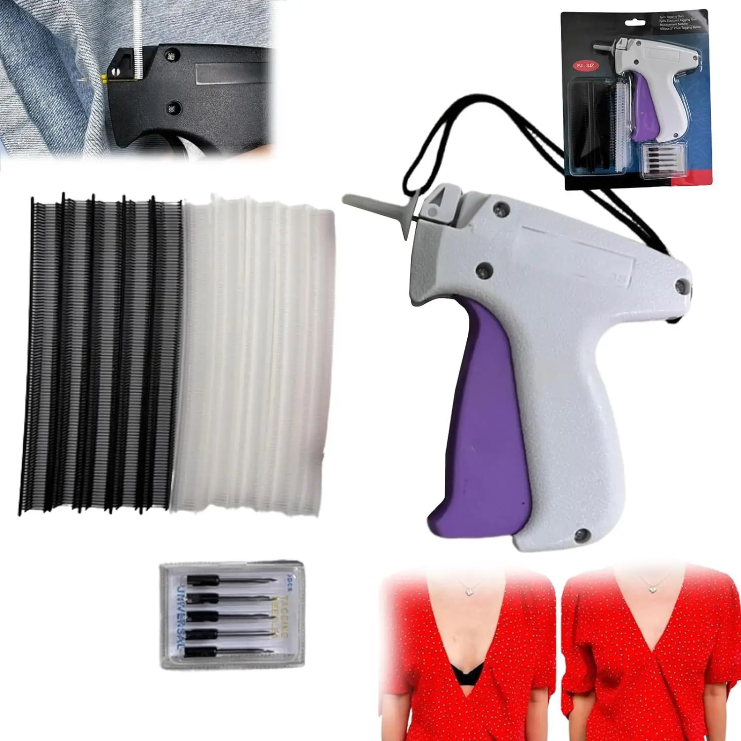 Portable Quick Clothing Fixer With Buckles Micro Stitch Tag Gun for Clothes Fixer Too