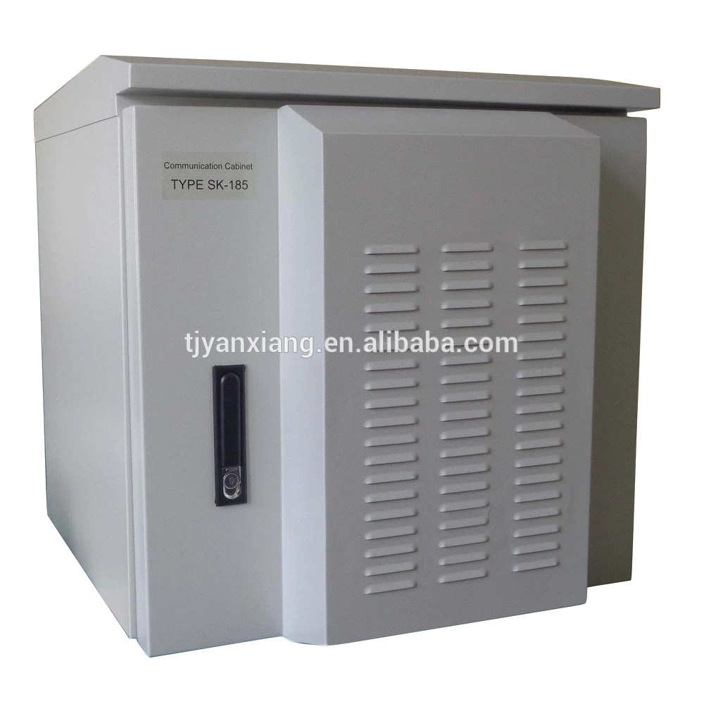 10U 19inch Outdoor pole installation solar battery cabinet waterproof electrical enclosure with air conditioner  SK-185T