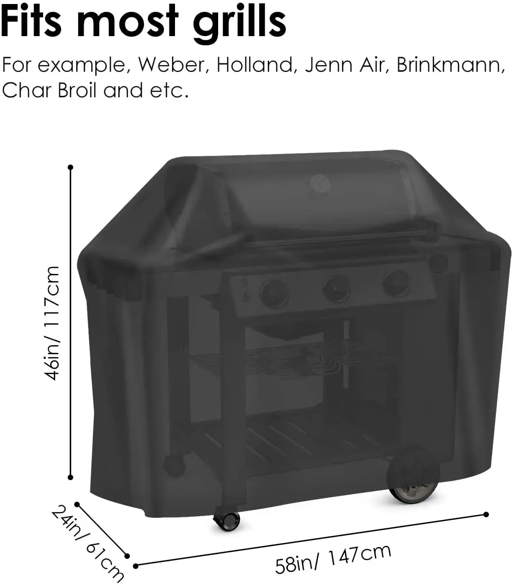 Hot Selling 58 inch  BBQ Gas Grill Cover Outdoor Waterproof Dustproof Barbecue Protection Cover