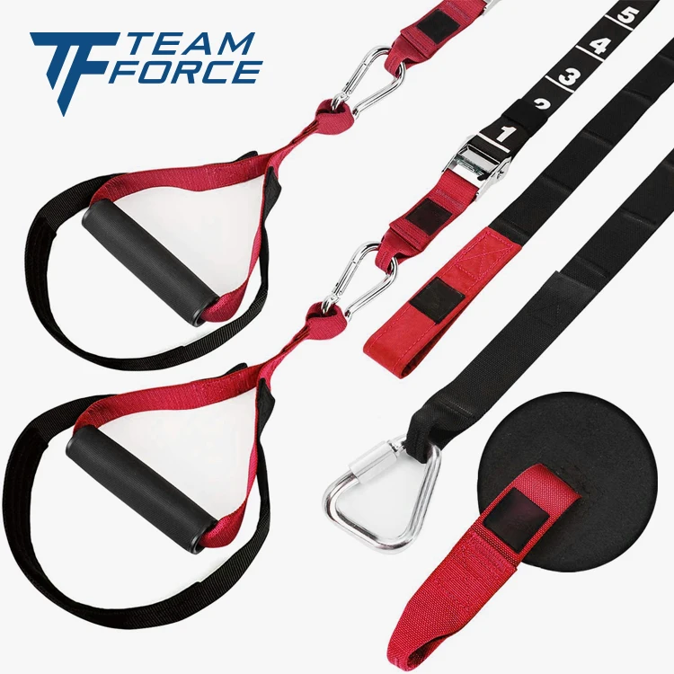 Adjustable Fitness Suspension Straps Set Home Sling Trainer Set With Door Anchor