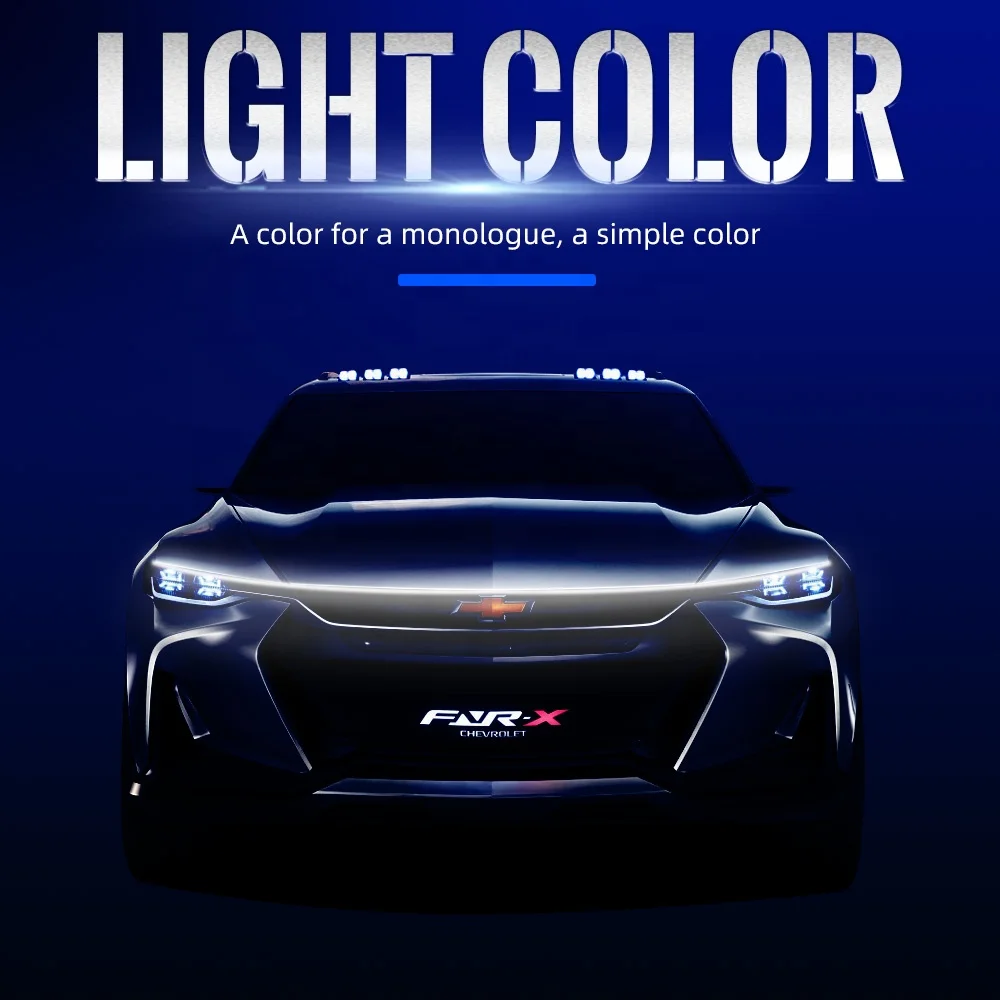 RUTENSE New Universal 1.5/1.8M Start-scan led Car Hood Light Flexible Daytime Running Lights Strip Deacorative Lamp DRL  light