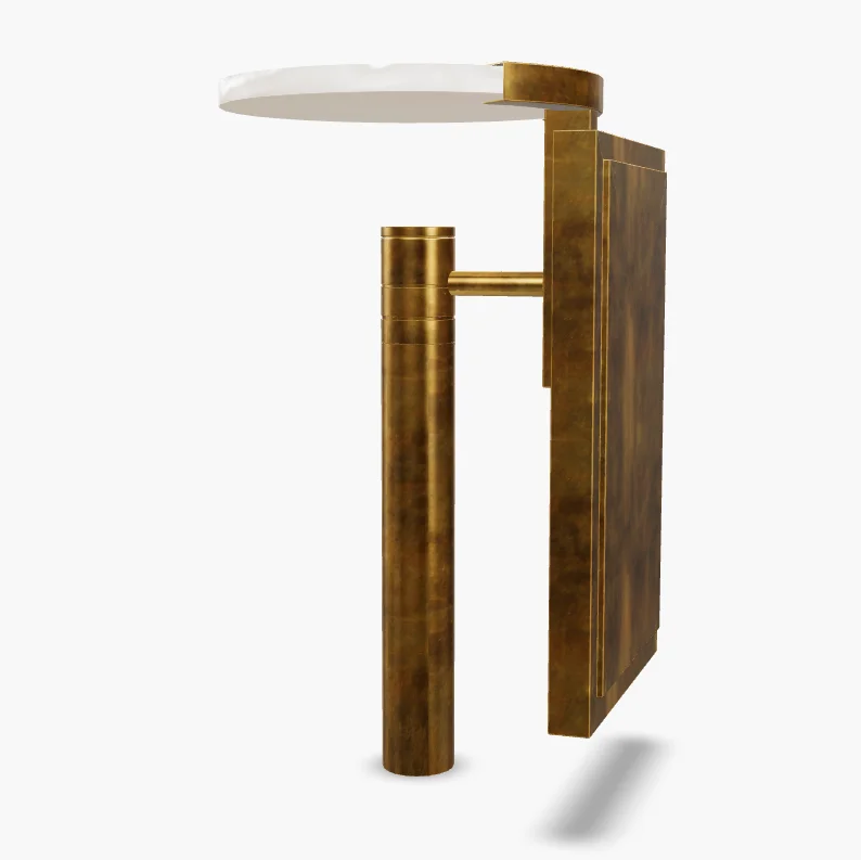 Nordic Industrial Style Marble Led Wall Sconces Bedroom Living Room Hotel Brass Alabaster Wall