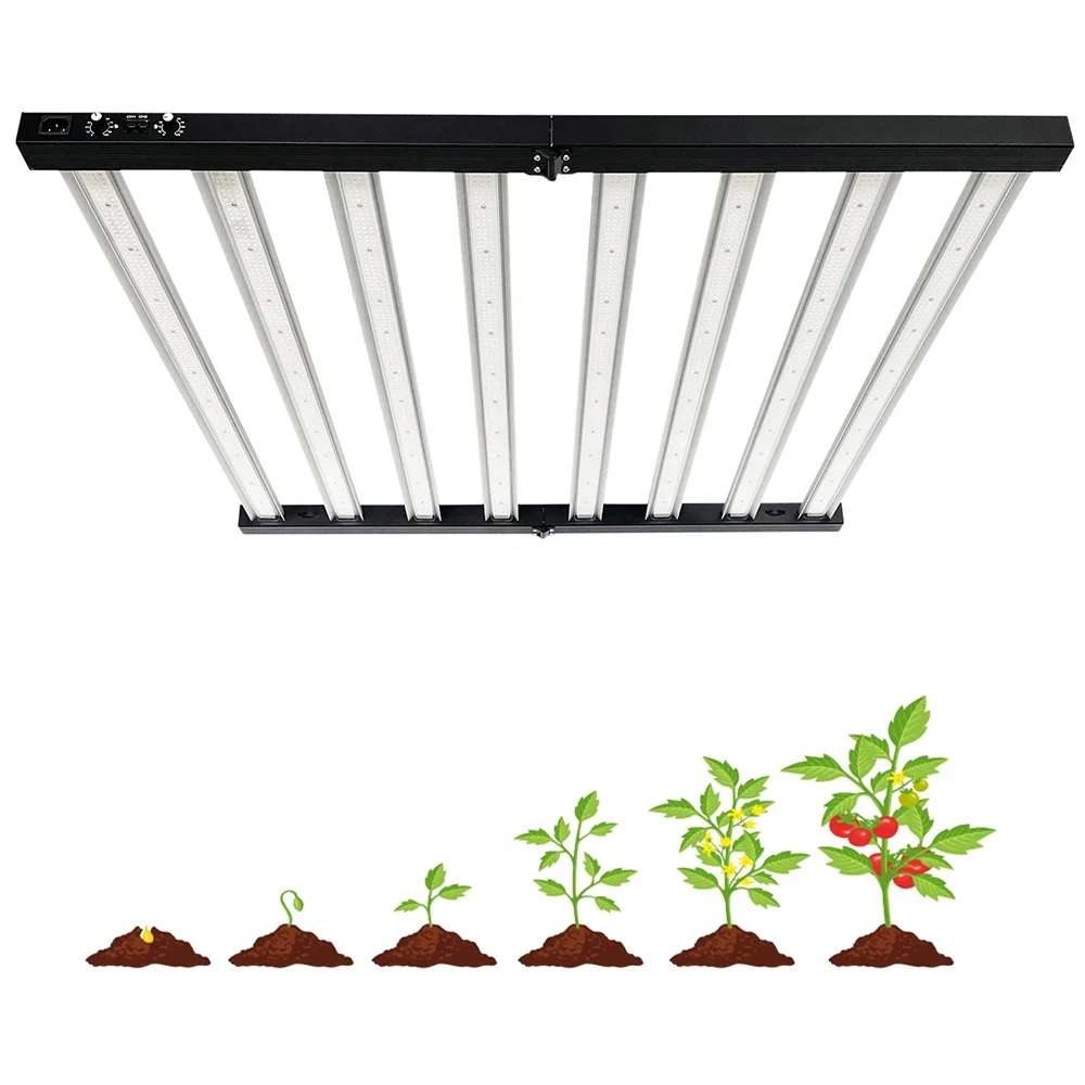 Indoor Garden Foldable 800W Grow Light LED Full Spectrum 395nm UV 730nm IR Hydroponics Plant Grow Led Light