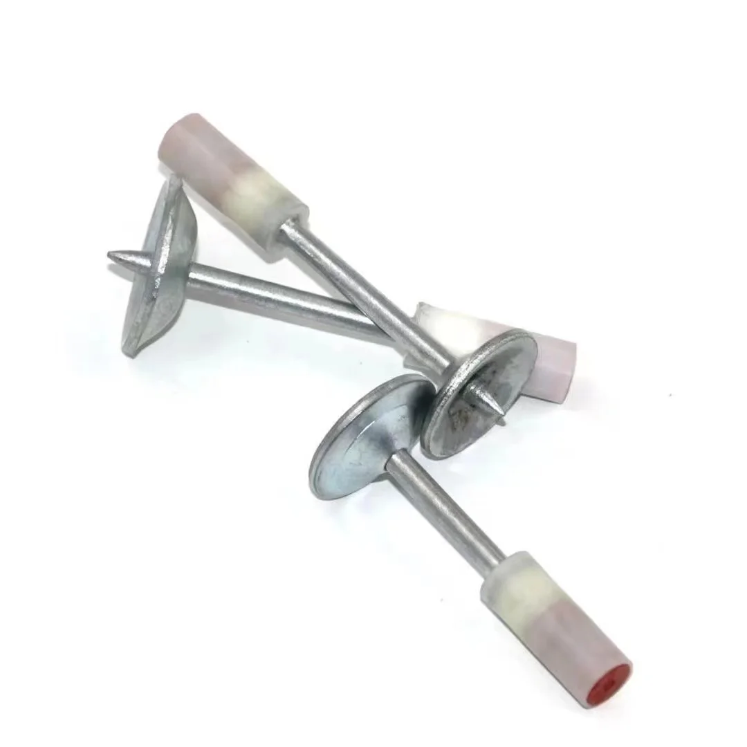 Steel Nitrocotton Propellant Actuated Fasteners Ceiling Clip Nails with Fire Nail Drive Pins Flat Cap Head Style Ring Shank Type