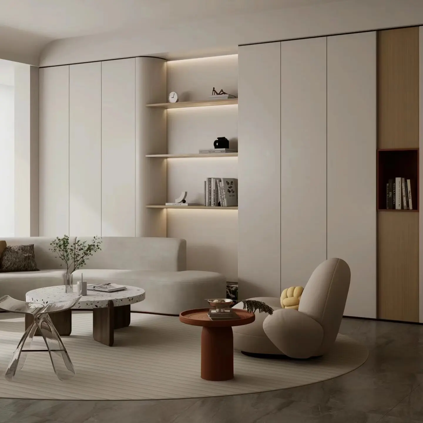 Customized  Modern Design living room cabinets White Lacquer Kitchen Wood living room Cabinet Set