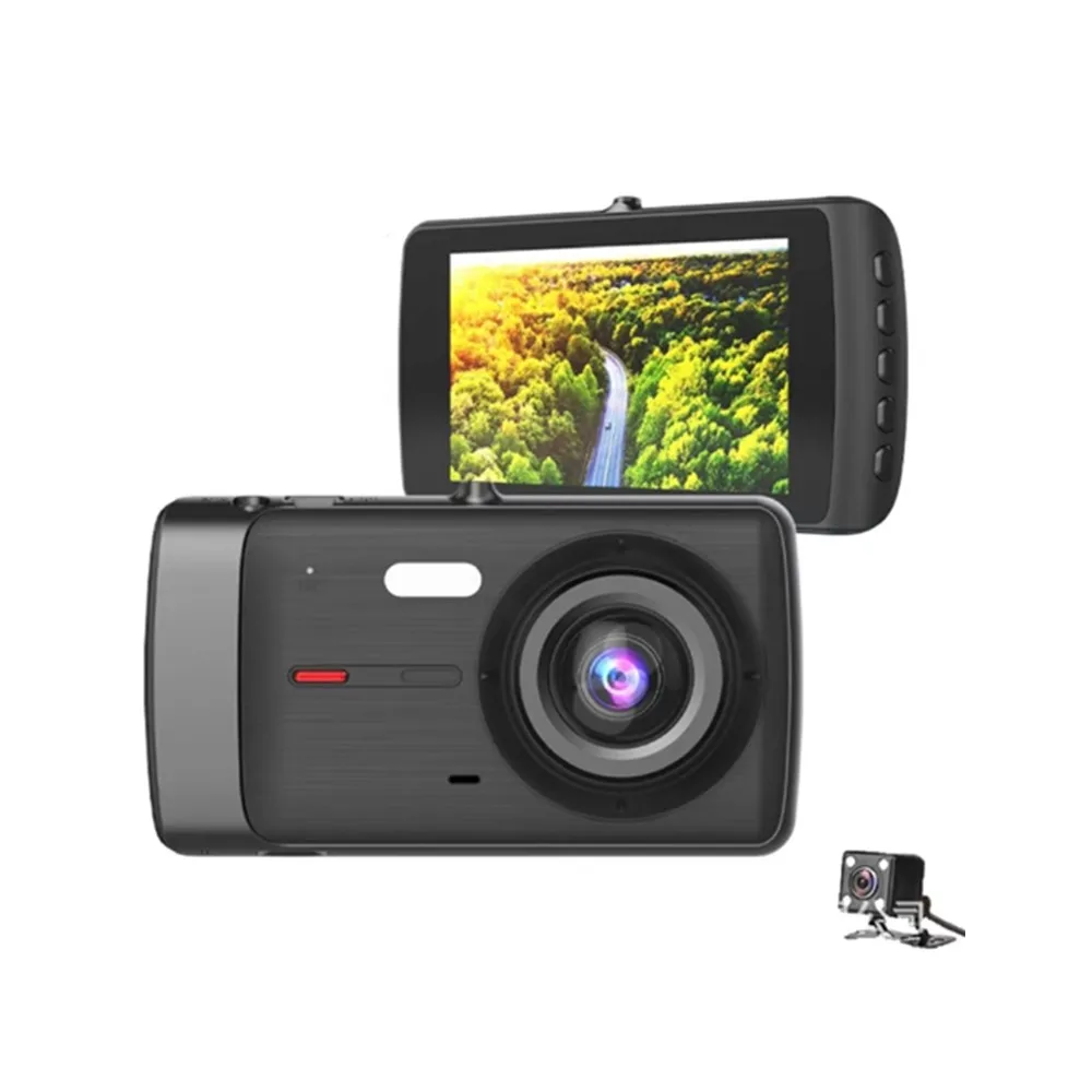 F66 new 4 inch HD 1080p dashcam dual lens suction cup car camera dash cam