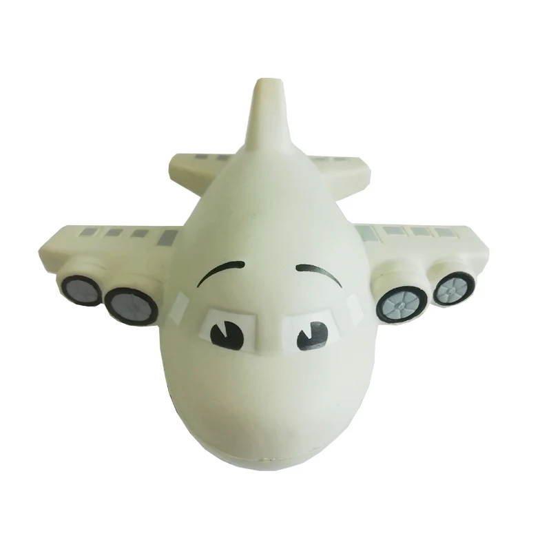 Wholesale Sensory Fidget Toy for Kids PU Airplane Promotional Gift Custom Squishy PU Foam Airplane Stress Toy
