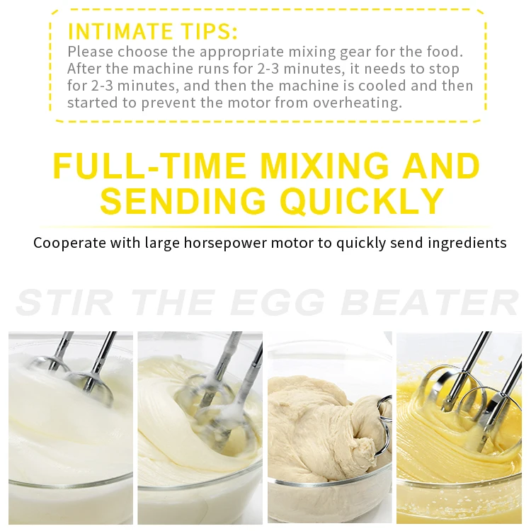 CX-6627 Batidora Electrica Portatil Kitchen Utensils Egg Cream Mixer Machine Universal Handy 7 Speed Mini Hand Mixer With Base