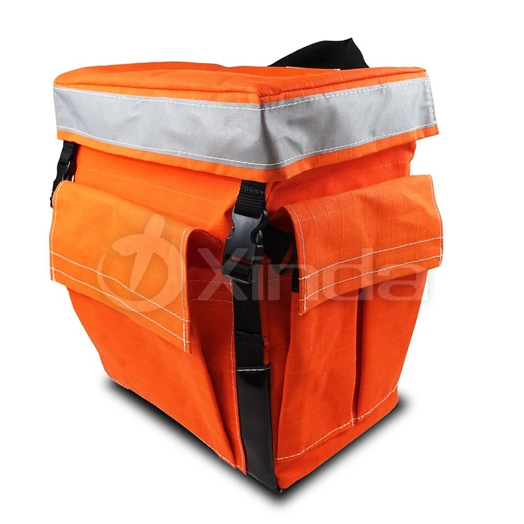 Factory Flap Top Canvas Miner Crib Bag Rugged Mining Tool Backpack with Reflective Strip