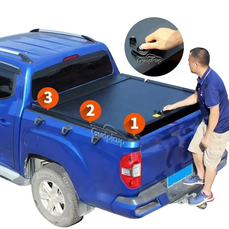 Truck bed cover retractable aluminium roller l200 tonneau cover for toyota hilux revo barrel cover honda shell ridgeline