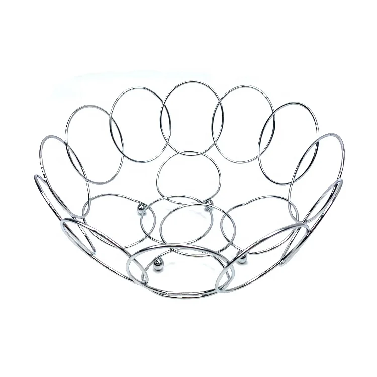 Creative wire basket metal heart-shaped fruit storage basket