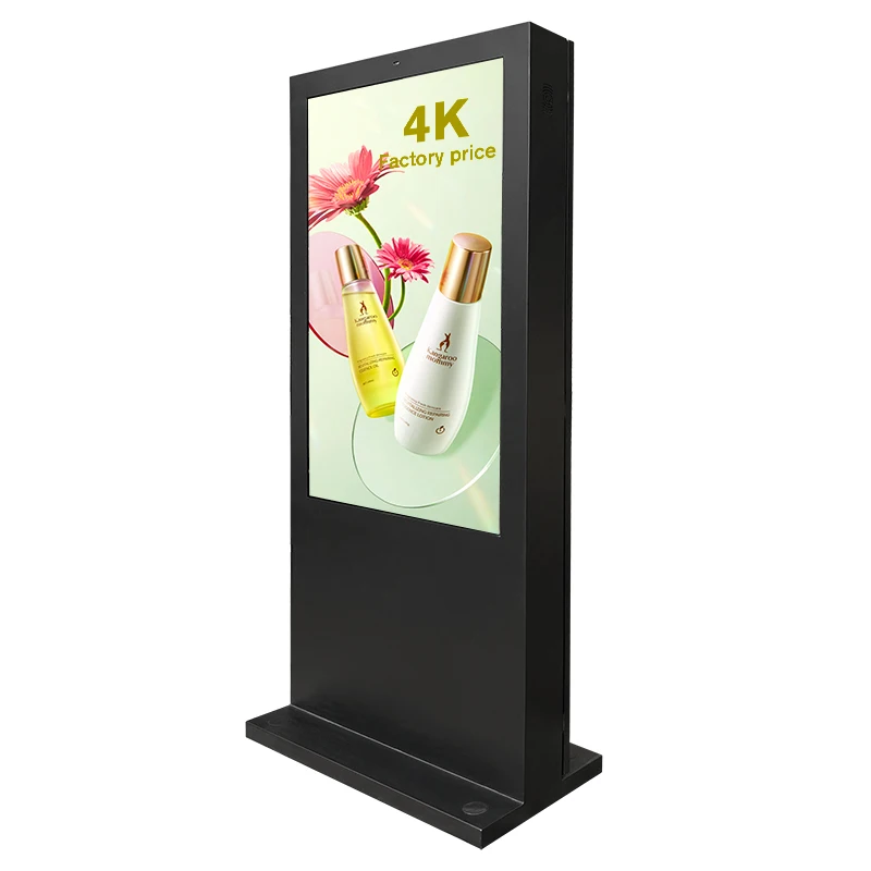 High Brightness Sign Board Signage Outdoor Ip65 Waterproof Lcd 43 49 55 65 86 98 Inch Floor Standing Dual Advertising Display