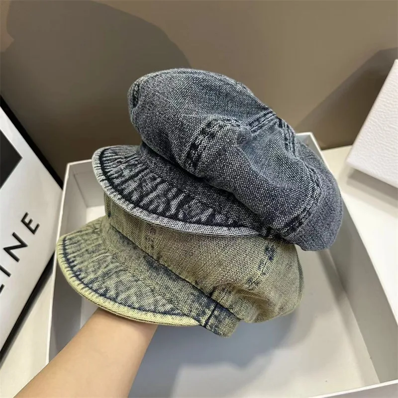 wholesale custom print logo winter hat bulk cold hat wool beret cap 2023 fascinators elegant solid blank beret hat for women