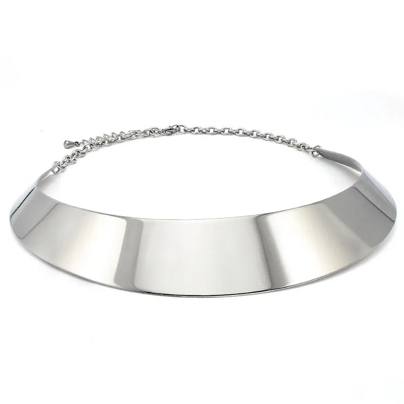 New Arrival Fashion Necklaces Pendants Silver/Gold Color 316L Stainless Steel Choker Women Men Jewelry Collier Necklace