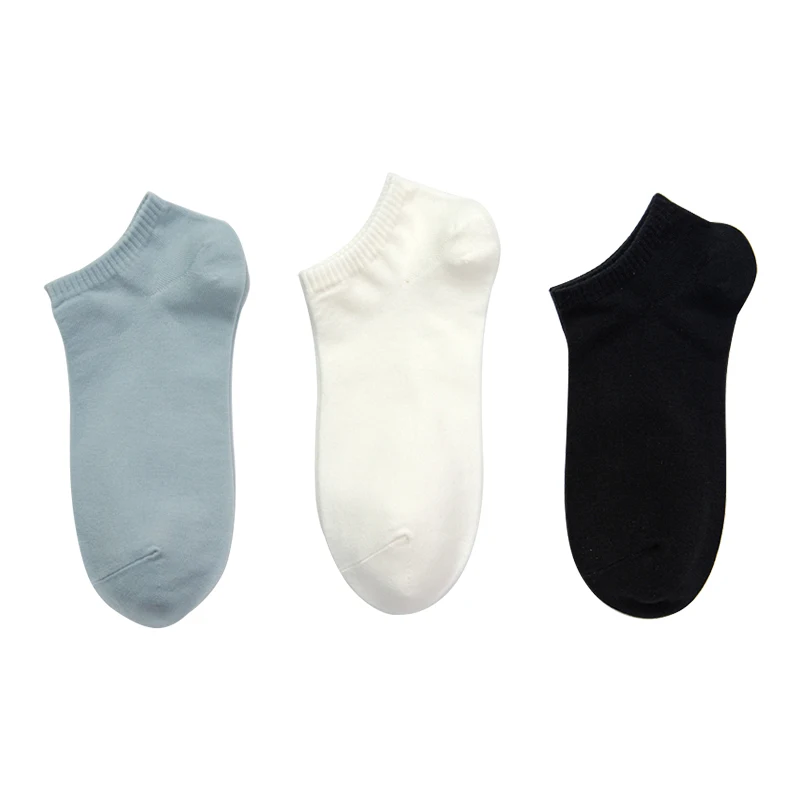 Cheap Low Cut Ankle Socks Mens Business Socks High Quality Custom Socks Wholesale Bulk Production Disposable Black White Gray