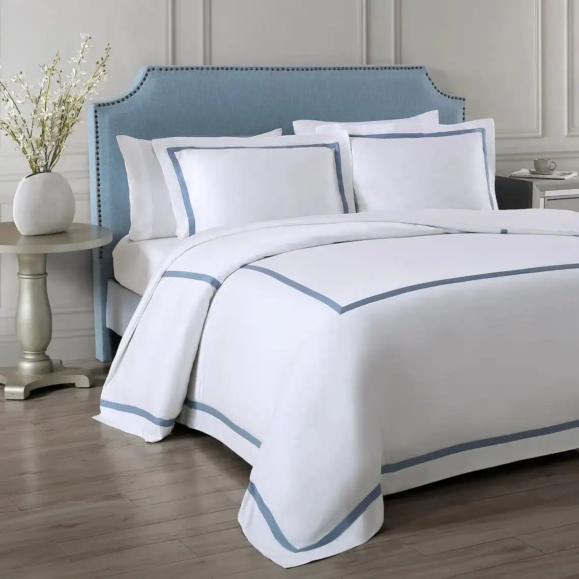 Custom Bedsheet 1000 Thread Count Egyptian Cotton White Bed Linen Hotel Bedding Sheets Set