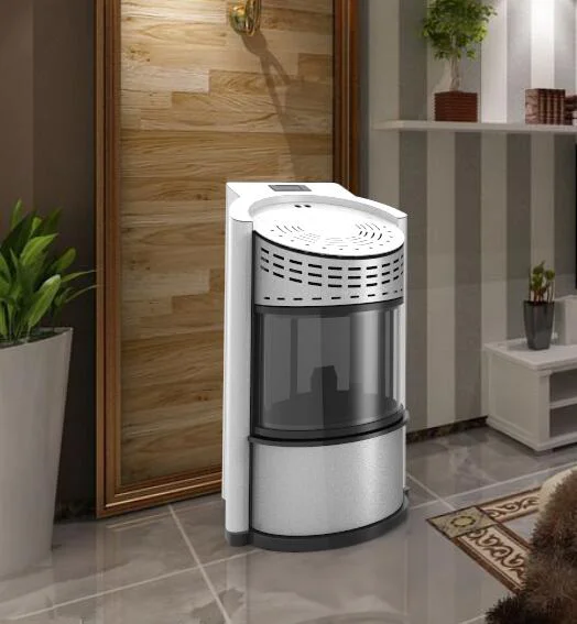 Портативная древесная пеллетная печь с искусственным интеллектом