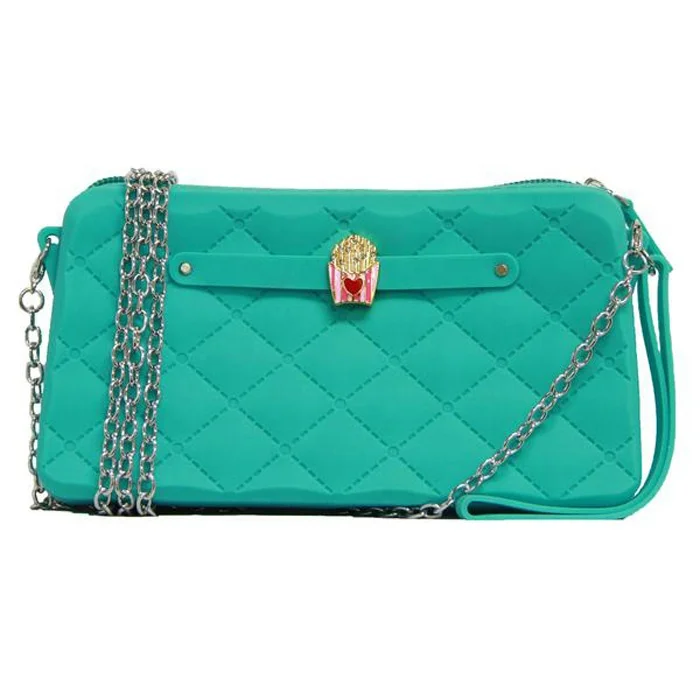 2022 Handbag For Women Waterproof Zipper Chain Makeup Bag Scented Silicone Shoulder Bag