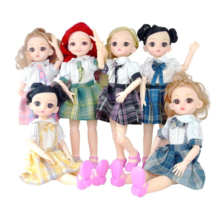 New Bjd school uniform doll 12 inch doll T-shirt skirt JK suit cute dress toy