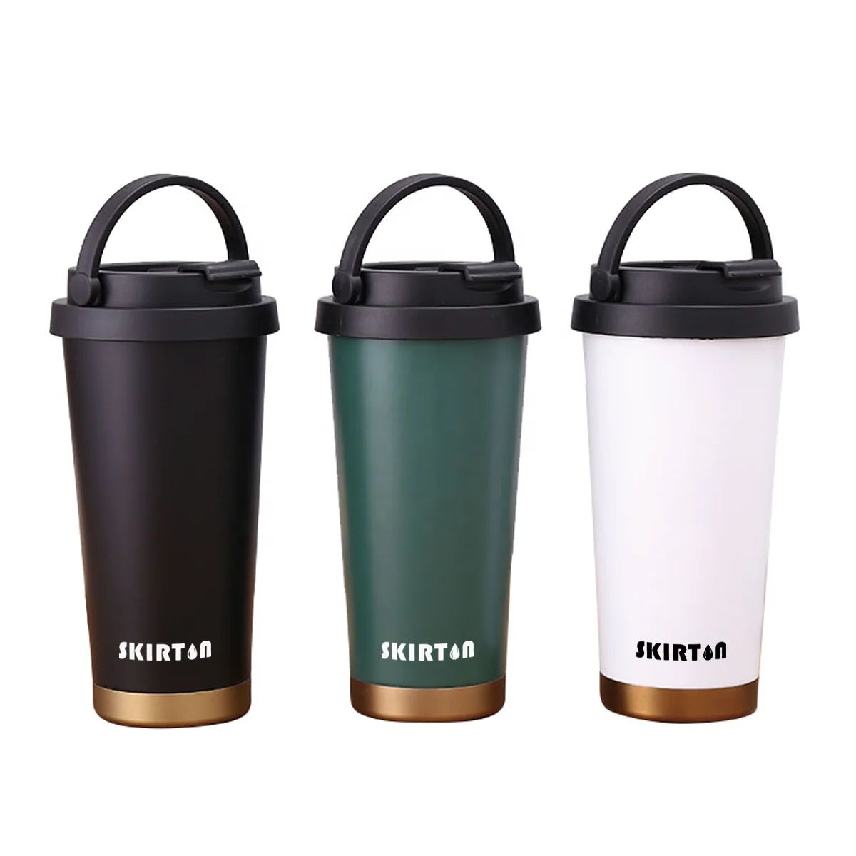 Пользовательские 500 мл портативный автомобиль с двойной стенкой вакуумная нержавеющая сталь Изолированная кофейная Термокружка с крышкой