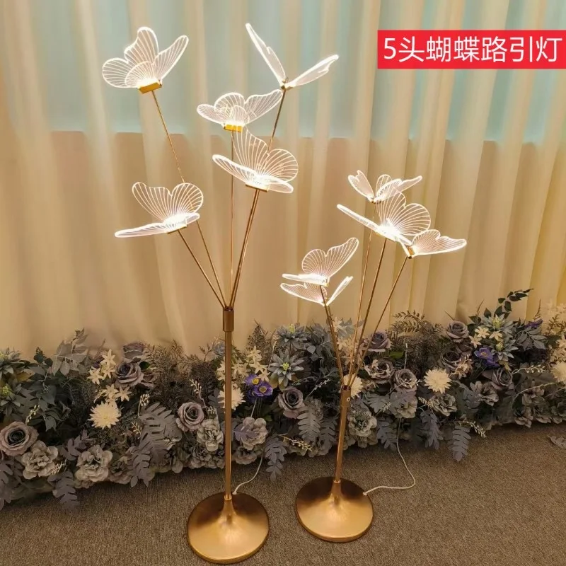 Modern LED Standing Light for Party Stage Wedding Creative Road Load Walkway Hanging Butterfly Acrylic Light