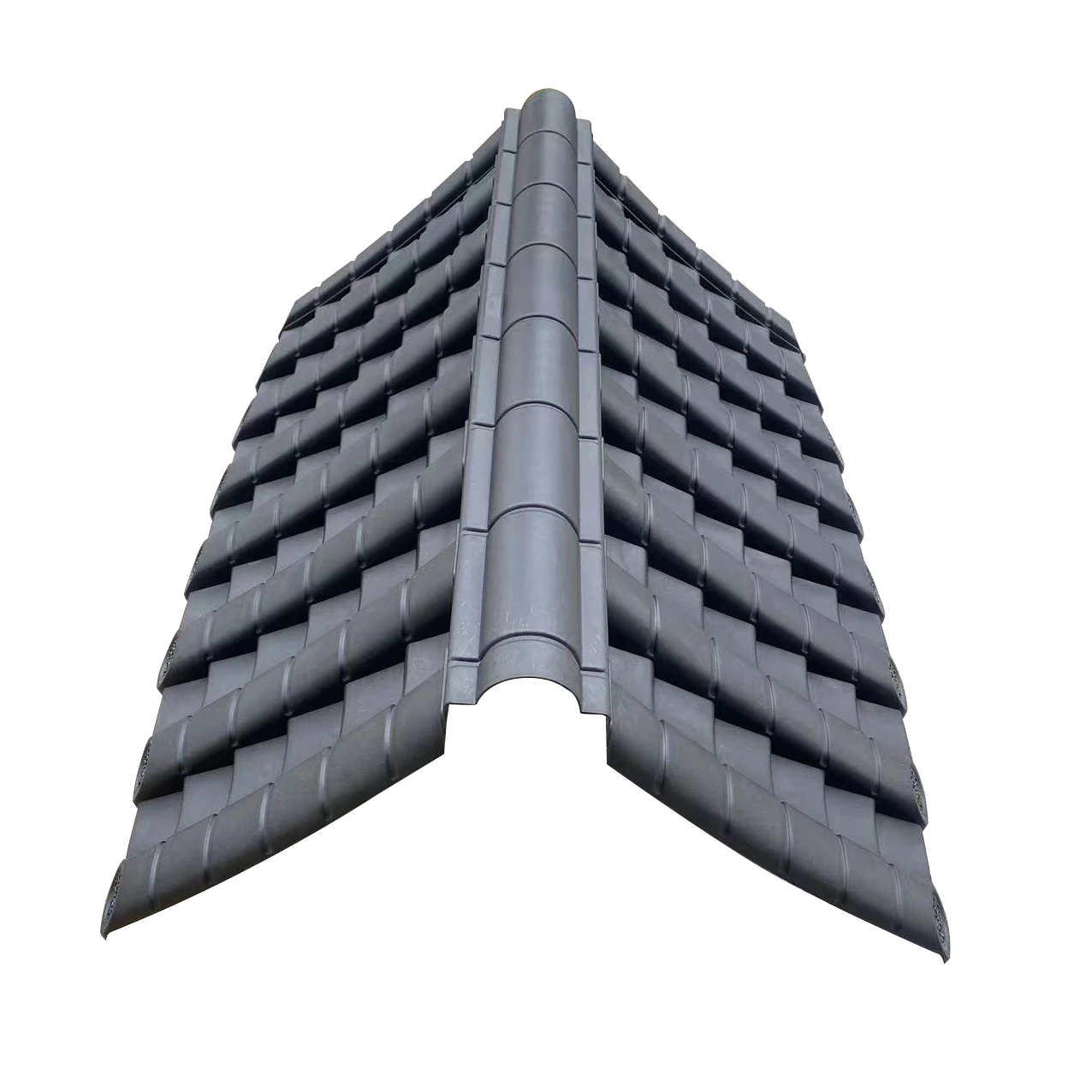 Garden wall PP roof tiles korean style plastic roofing tile for hanok courtyard house