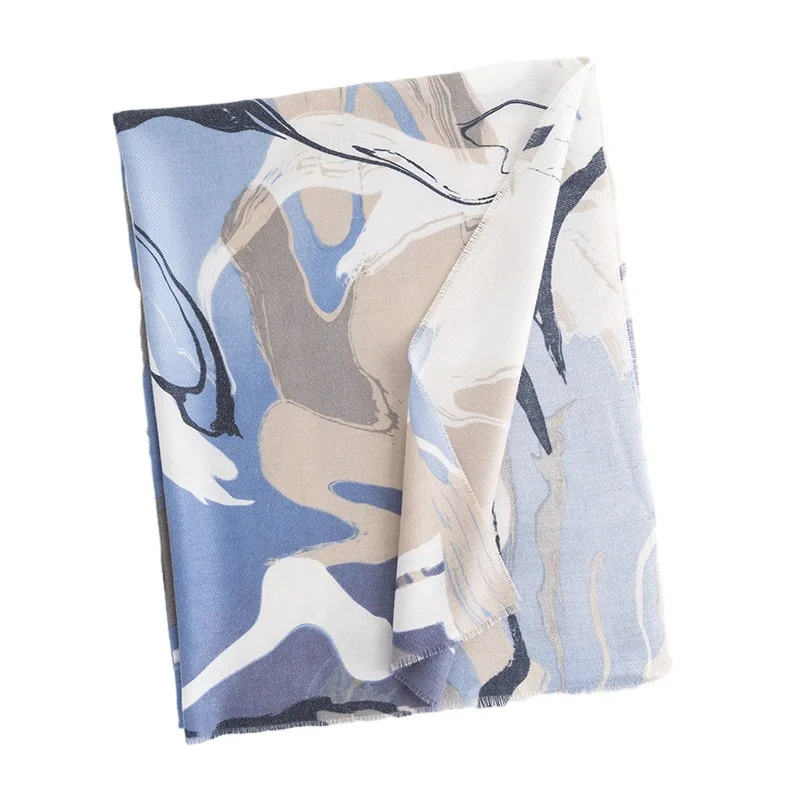 2023 New Designer Warm Soft Pashmina Neck Scarves Shawl Blanket Elegant Cashmere Winter Scarf for Decoration