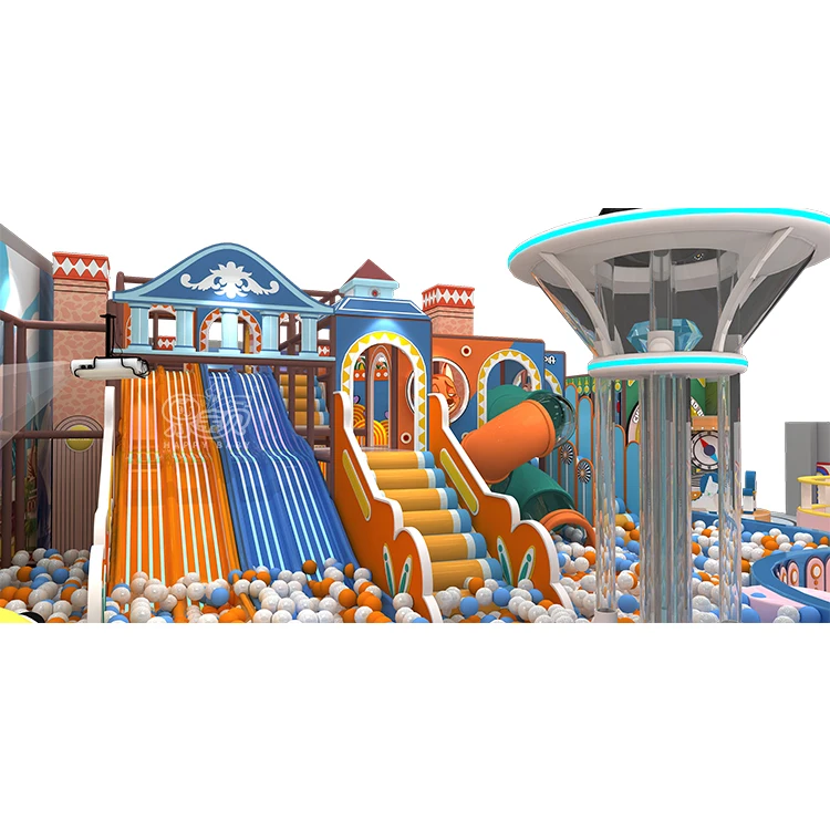 223 Sqm 4.5 M Height Commercial Forest Theme Indoor Playground Equipment Jungle Soft Play Area