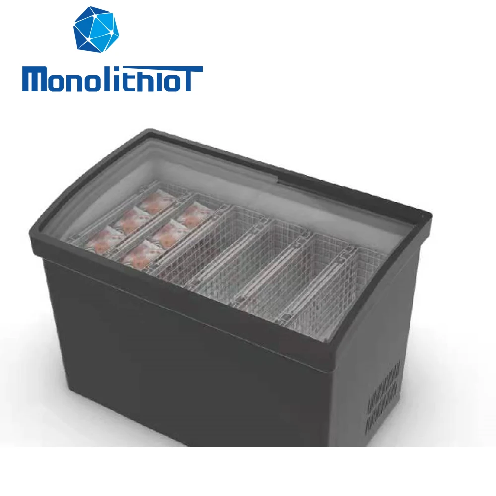 MonolithIoT Supermarket Commercial Automated Inventory Management Gravity Cargo Lane Weighing Smart Unmanned Retail Freezer