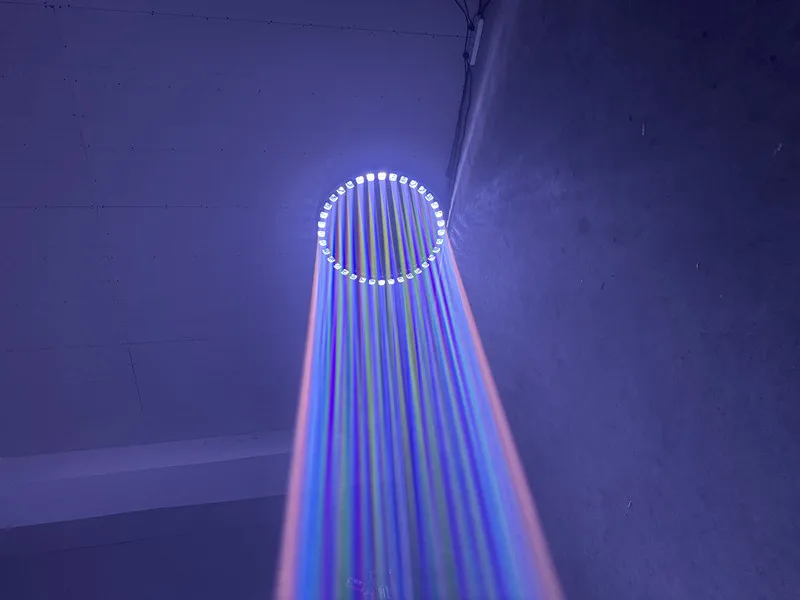 1M led rgbw circle dmx ring effect light with lifting machine disco stage beam bar colorful lighting for disco
