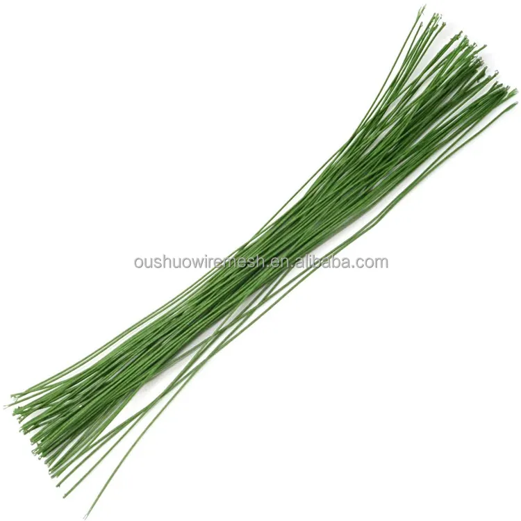 Wholesale customized different size 26 Gauge 36cm 50pcs paper covered florist wire for bakery cake craft and flower making wire