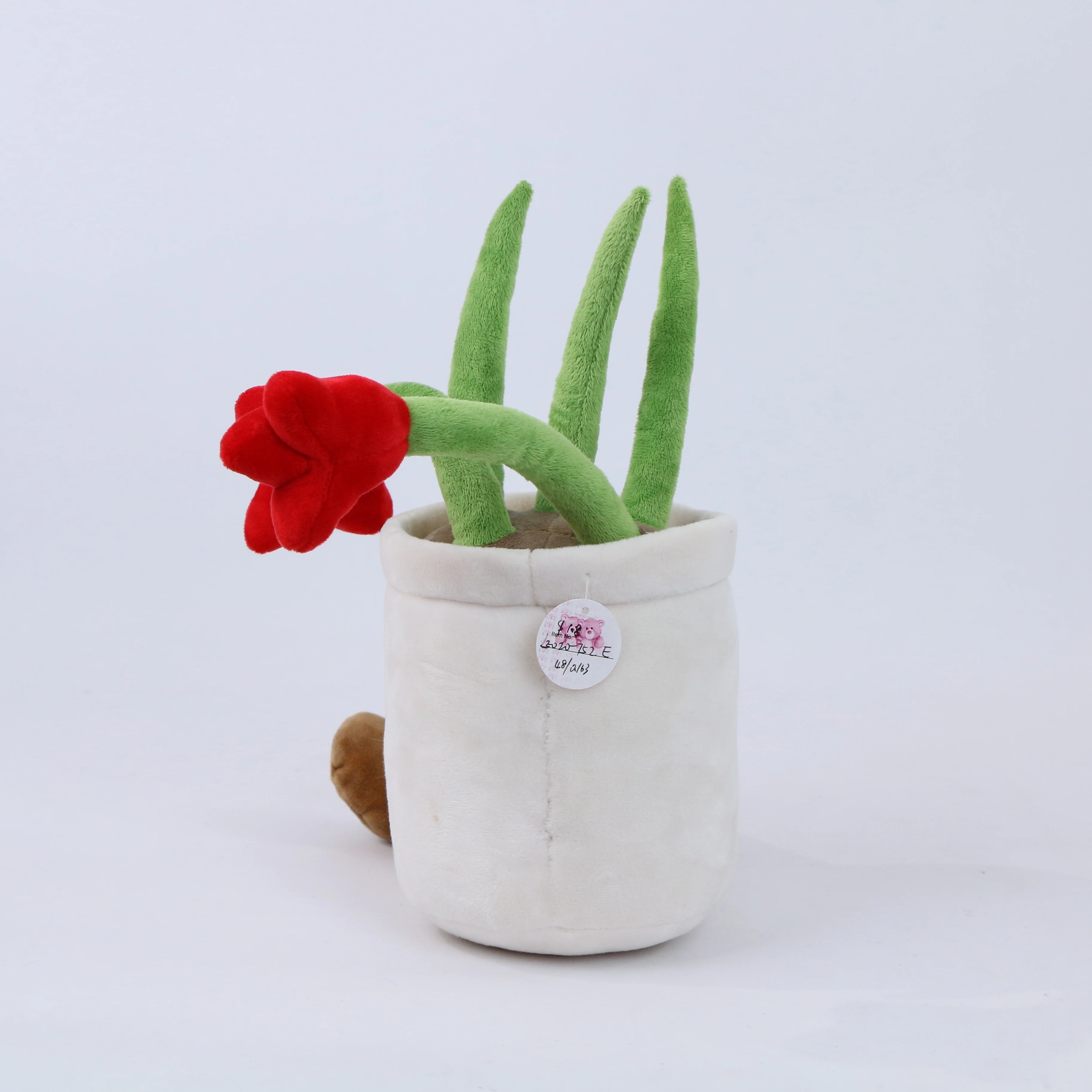 Cute Flower Doll Plant Ornament Tulip Bouquet Potted Pillow Plush Toy Simulated smiley Face Stuffed