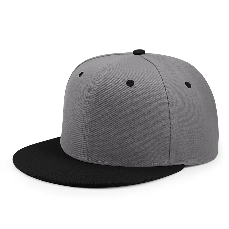 LRT New Style Plain Flat Brim Trendy Baseball Hats Customized Embroidery Logo High Quality Adjustable Hip Hop Snapback Hats