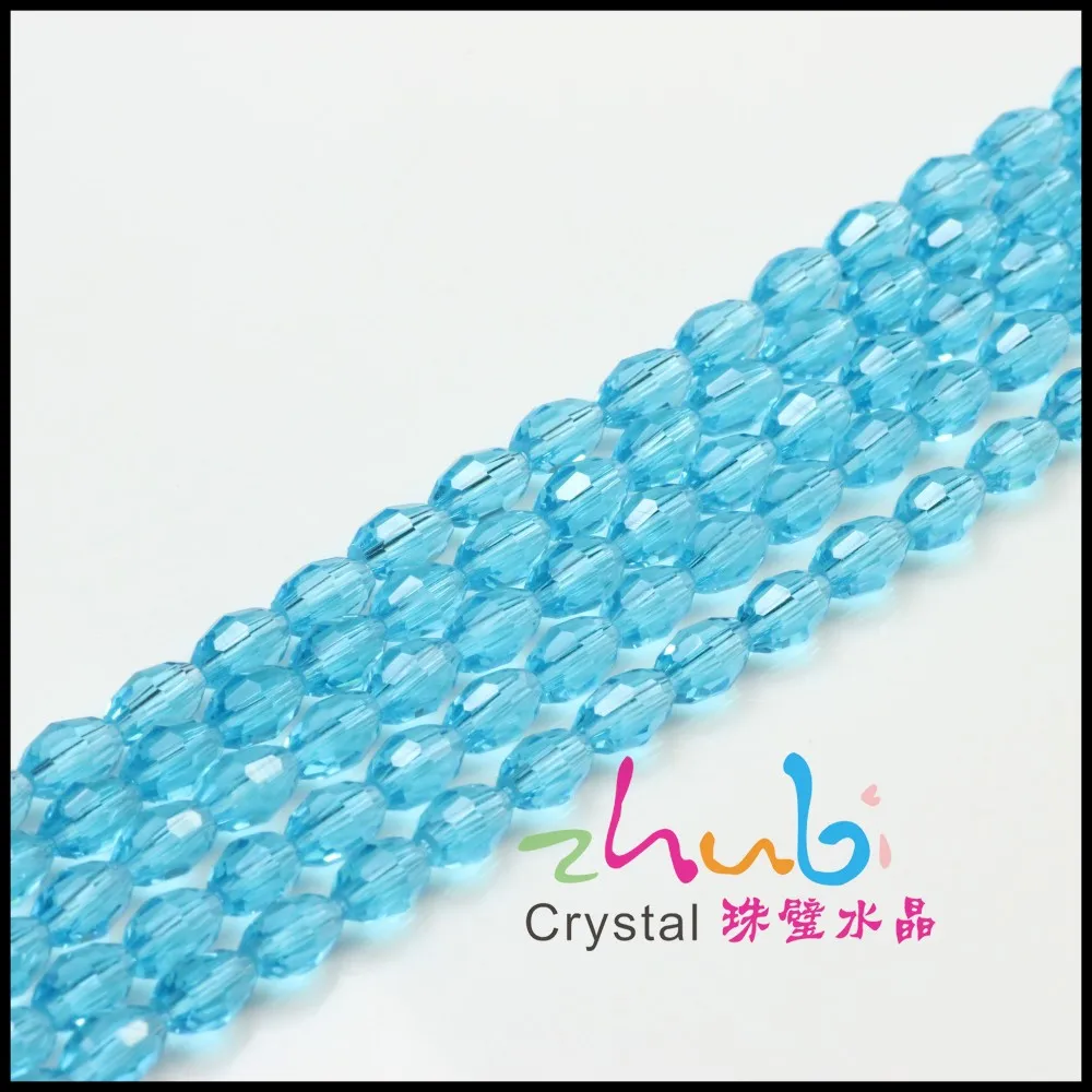 Zhubi 4X6MM Faceted Crystal Olive Beads Rondelle Glass Beads for Jewelry Making DIY Necklace Bracelet Charms Kits