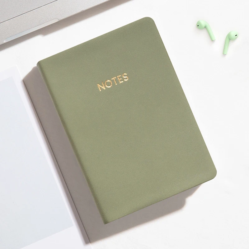 LABON A5/B6 Morandi Color Notebook Concise Style Light Colors Lined Page Blank Page Notepad Cute Stationery School