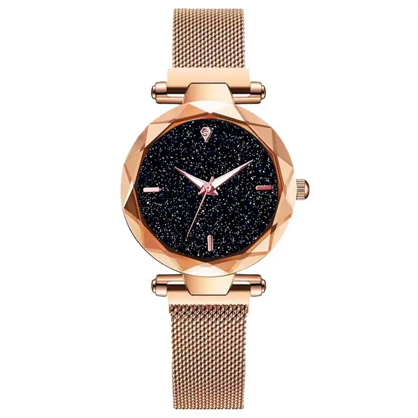 Women Watches Casual Mesh Magnet Buckle Starry Sky Watches For Women Ladies Dress Quartz Wristwatch Montre Femme Reloj Mujer