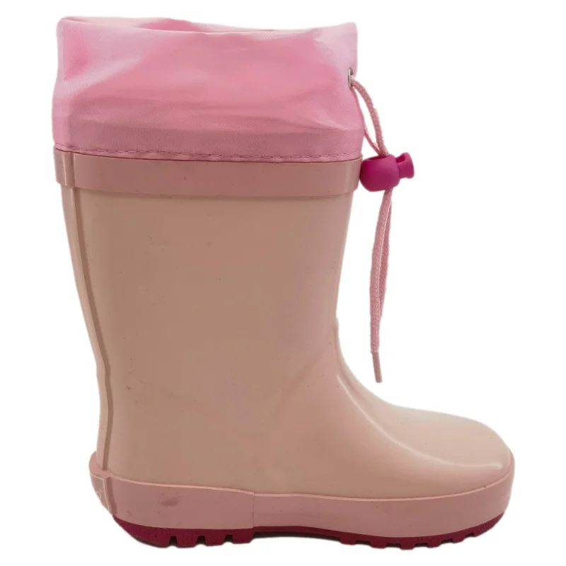 Girls Pink Nylon Band Solid & Printed children  Rainboots for Toddlers and Kids rubber rain boots for garden