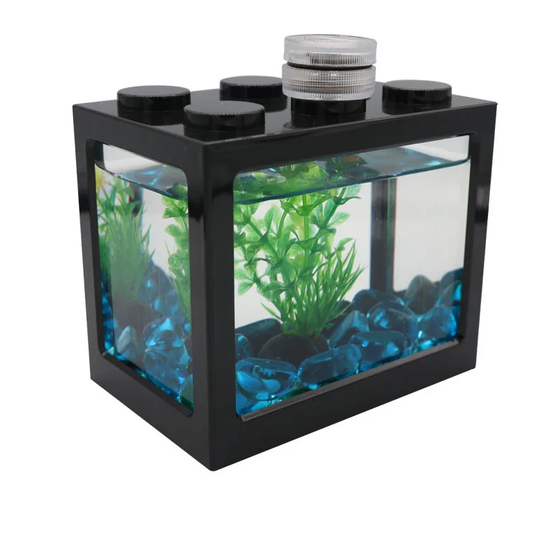 Small Aquarium Fish Tank Office Table Desktop Acrylic Marine Aquarium Fish Tank