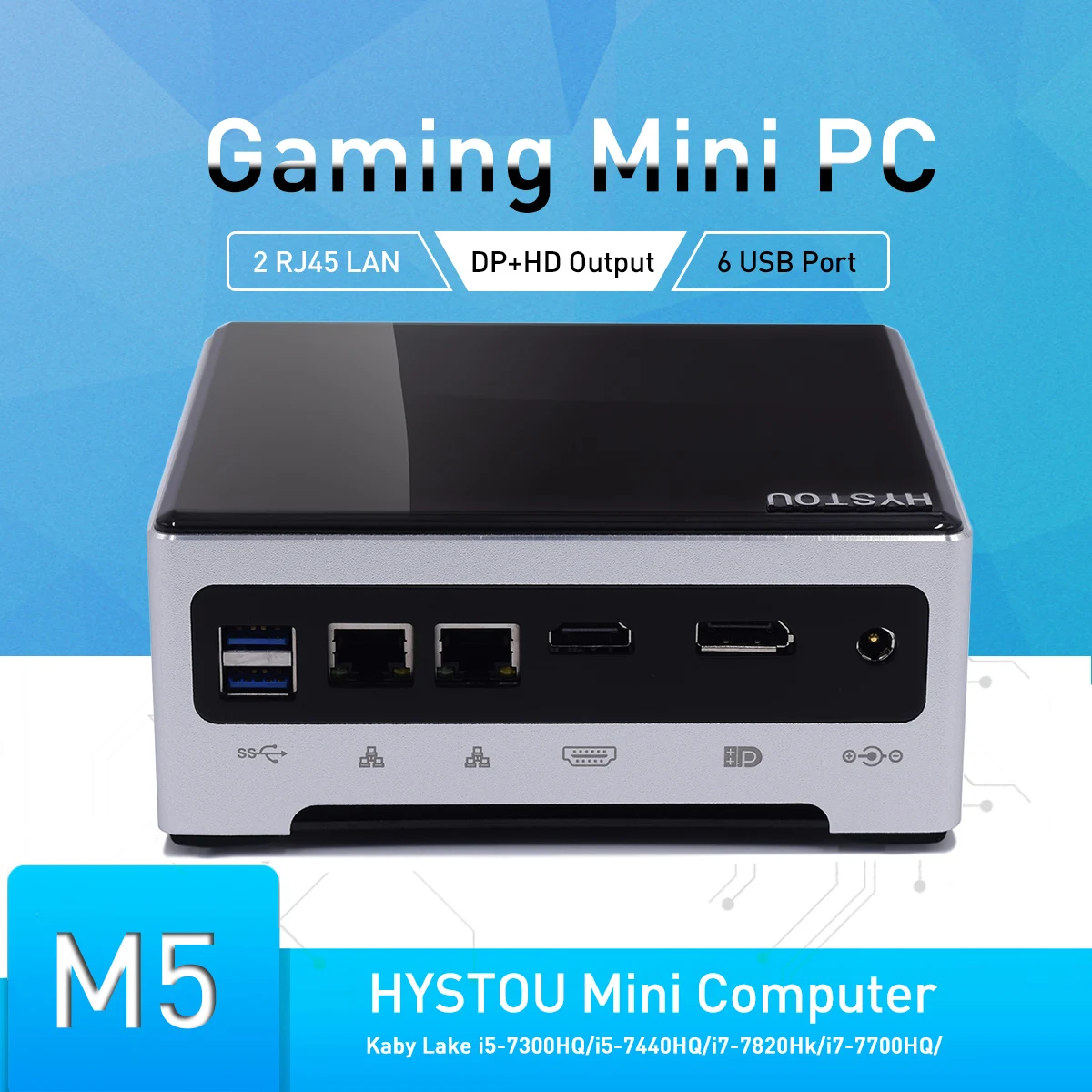  Игровая мини-ПК Intel Core i7 7820HK Настольный игровой компьютер с 3 летами