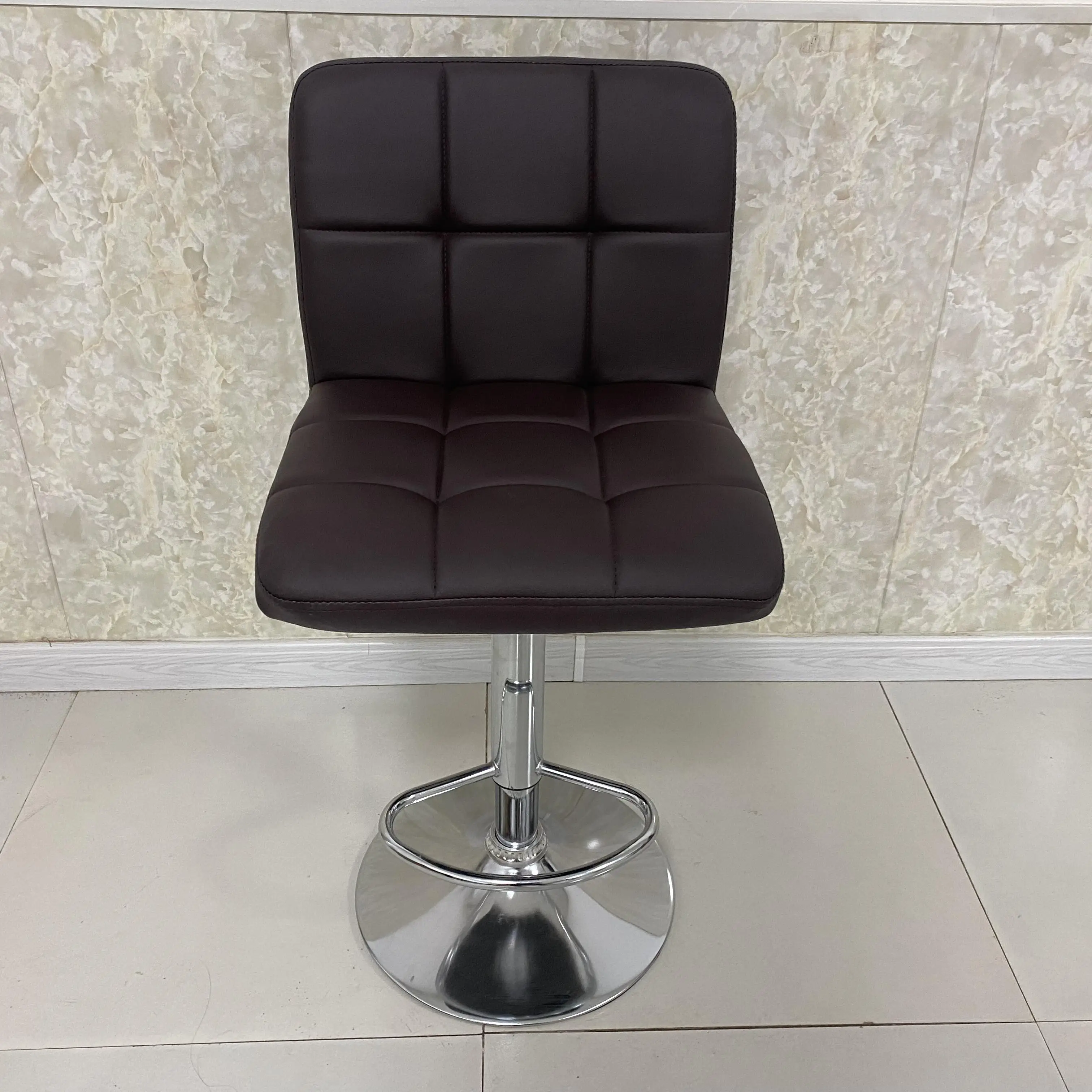 Modern Commercial Bar Stool with Adjustable Lifting Swivel Leather for Home or Business Use