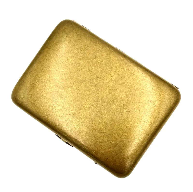 Portable High Grade Collectable Vintage Solid Brass Copper Cigarette Case Holder Box Gift