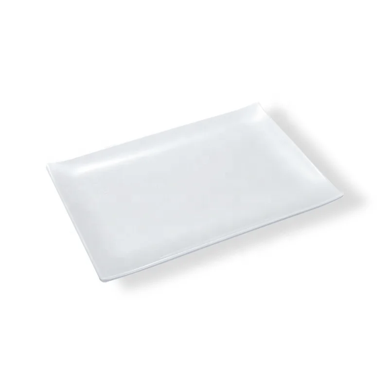 Китайская посуда, горячая Распродажа, тарелки для ресторана, дешевые прямоугольные пластиковые белые тарелки оптом