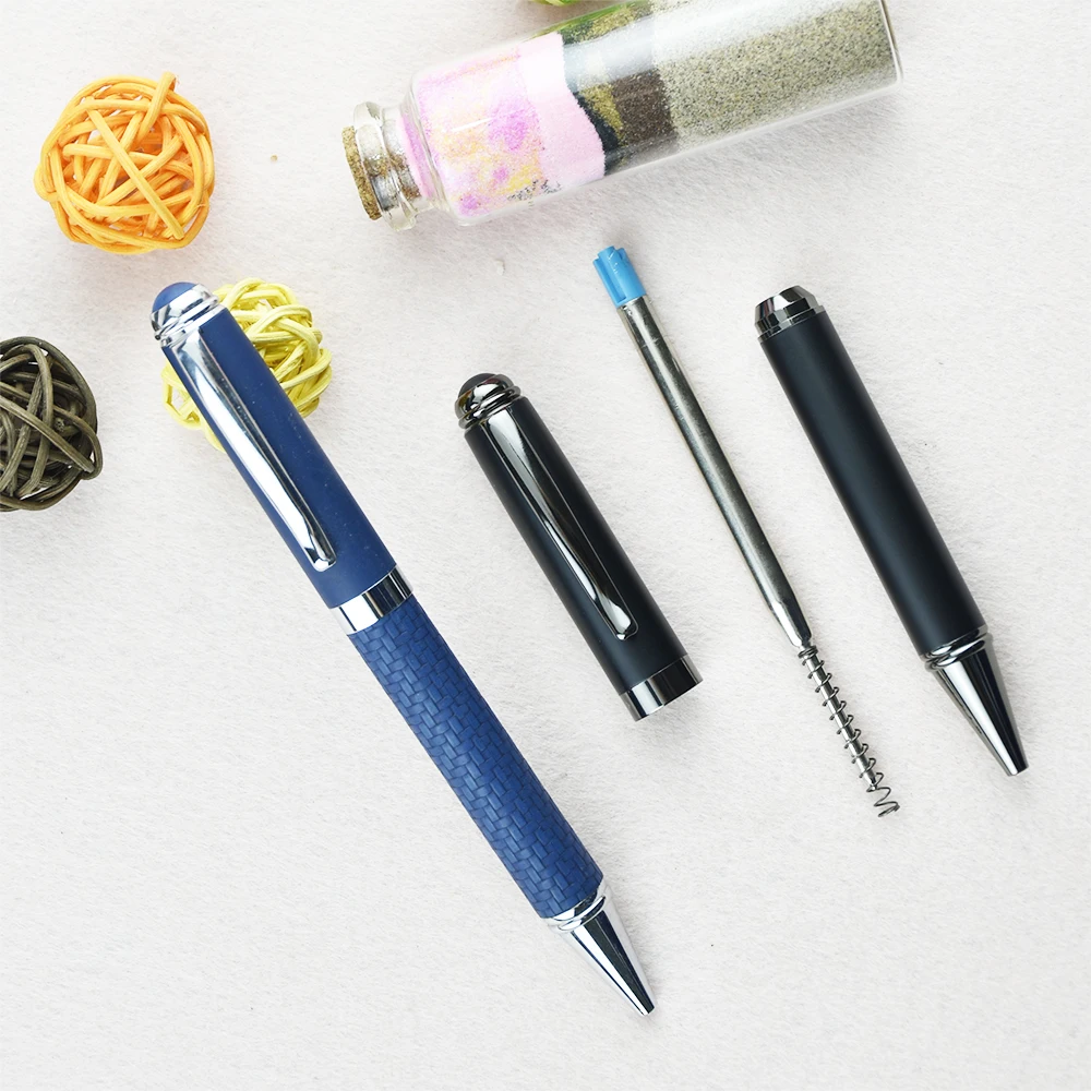 GemFully B2C current winning products pens imported from china metal carbon fiber ball-point pen set for gift