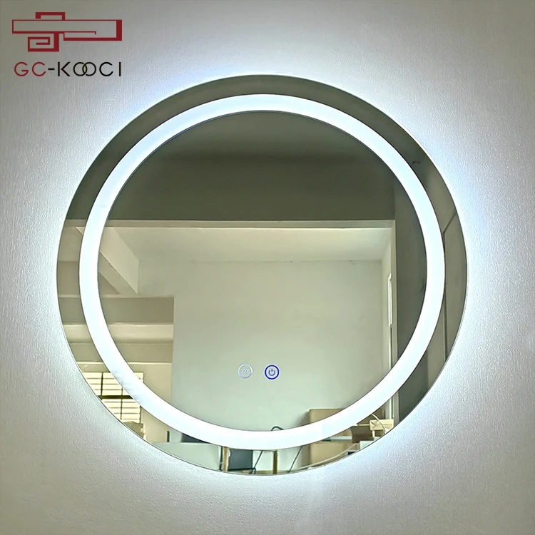 Smart Round Led  Anti-fog Mirror Sanded Backlight Smart Bathroom Vanity Mirror