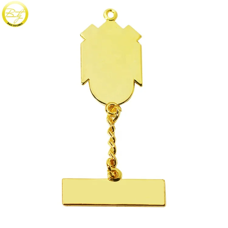 New vintage scarf accessory gold chain tags clothing metal brand plates sewing alloy logo label for hijab